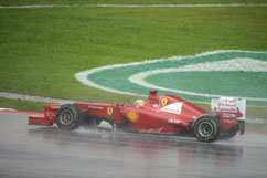 wet track for Fernando