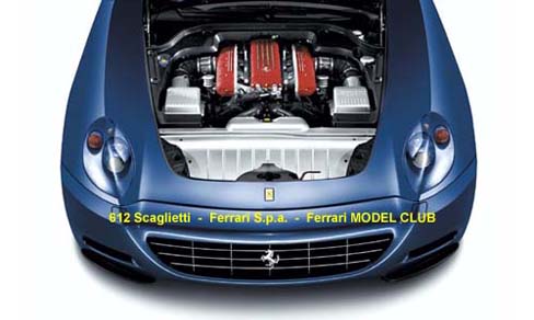 Motorraum des 612 Scaglietti