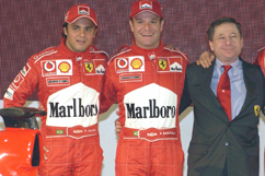 Felipe Massa, Rubens and Jean Todt 2003